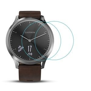 (2 Pieces) Garmin Vivomove HR Tempered Glass Screen Protector Film Guard (2 Pieces) Garmin Vivomove HR Tempered Glass Screen Protector Film Guard